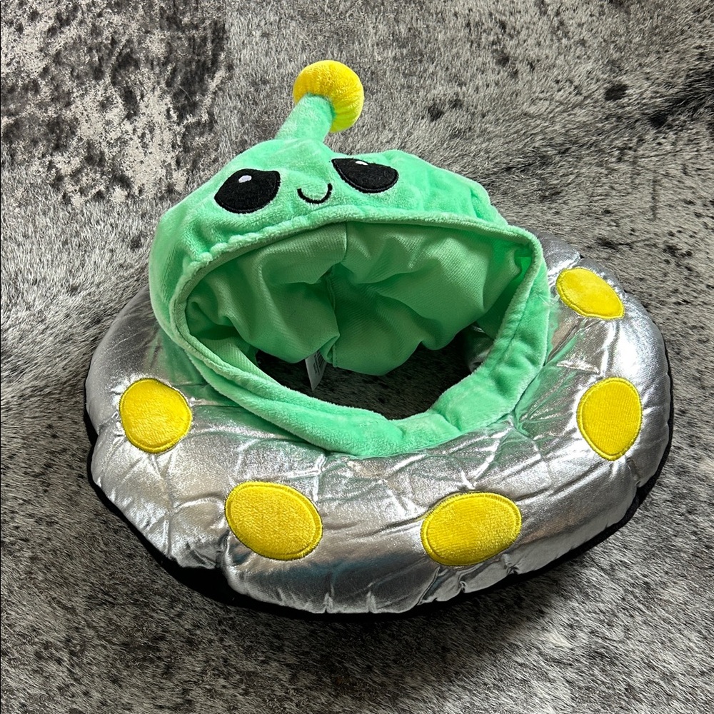 Alien Dog Costume with Silver and Green Design